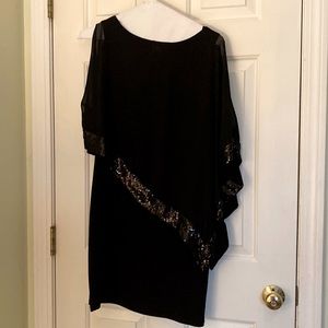 Black short asymmetrical dress